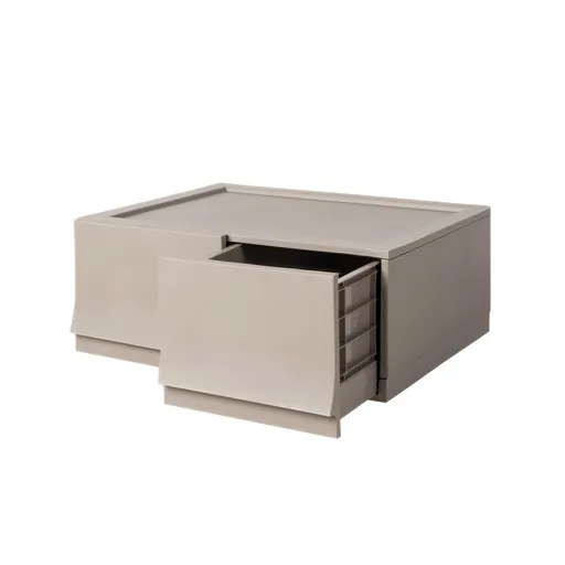 Modulární úložný box Wave twin Wood bez koleček 54,6 x 43,4 x 22 cm, široký - 2 šuplíky