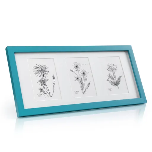 Casa Chic Moorgate, obdélníkový obrazový rám, 1 rám na 3 obrázky, 15 x 10 cm, pasparta, dřevo