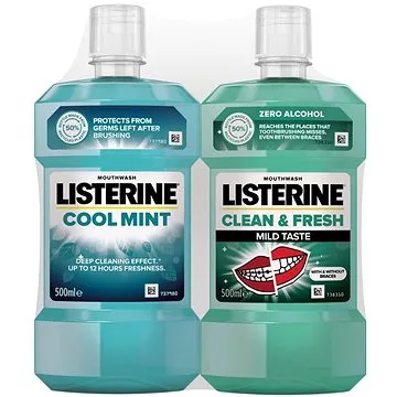 LISTERINE CoolMint 500 ml + Clean &Fresh 500 ml (3574661737713)