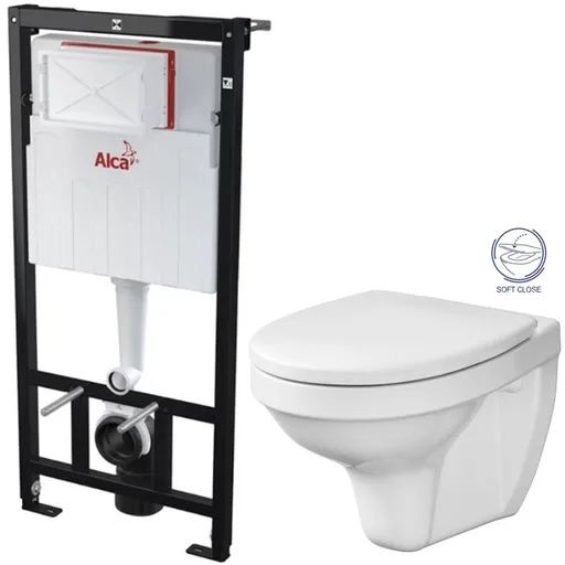 Předstěnový instalační systém bez tlačítka + WC CERSANIT DELFI + SOFT SEDÁTKO AM101/1120 X DE2