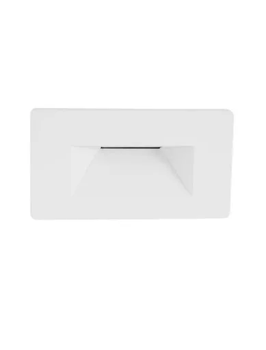 NOVA LUCE venkovní zapuštěné svítidlo do zdi COVE matný bílý litý hliník a skleněný difuzor LED 1.5W 3000K 200-240V 120st. IP54 9083011