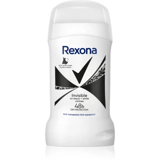 Rexona Invisible Black and White tuhý deodorant proti bílým a žlutým skvrnám 50 ml