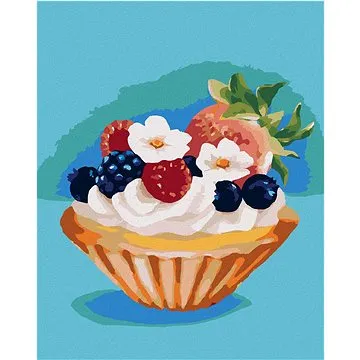 Zuty - Malování podle čísel - TARTALETKA S OVOCEM (MYROSLAVA VOLOSCHUK), 80x100 cm, vypnuté plátno n (HRAmmb00323nad)