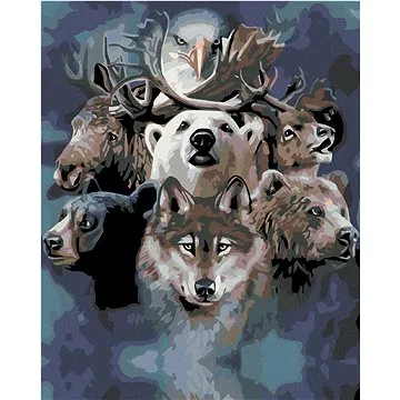 Diamondi - Diamantové malování - DIVOČINA, 40x50 cm, Vypnuté plátno na rám (602882B)