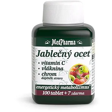 MedPharma Jablečný ocet + Vláknina + Chrom - 107 tbl. (8594045470543)