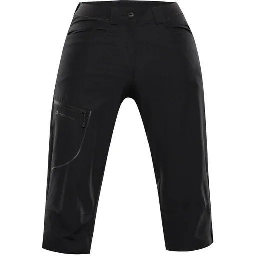 ALPINE PRO WEDERA 2 Dámské tříčtvrteční kalhoty, černá, velikost