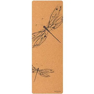 NAYAVITA korková podložka na cvičení 3.5mm Vážky (YMA-ZEN-COR-DRA-3.5MM)