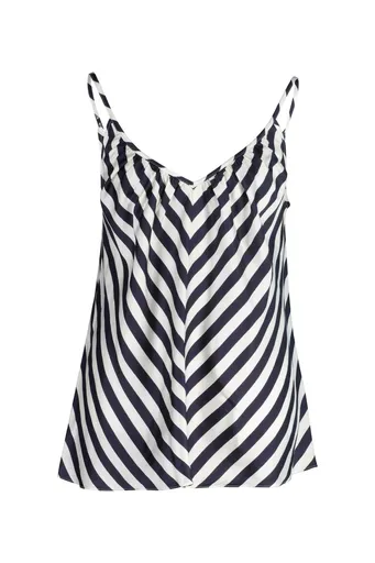 TOP GANT CHEVRON STRIPED STRAP TOP EVENING BLUE