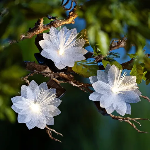 Solární dekorační klip Květ, 3 ks