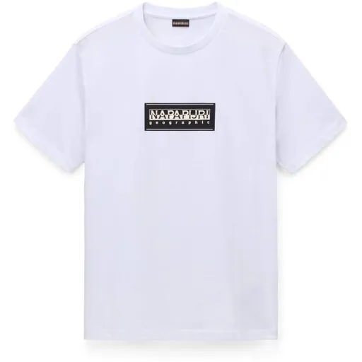 Napapijri S-BOX LOGO Pánské tričko, bílá, velikost