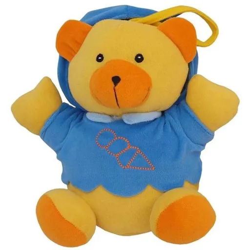 BABY MIX MEDVÍDEK Plyšová hračka s hracím strojkem, hnědá, velikost