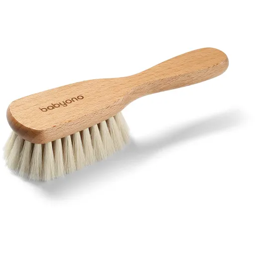 BabyOno Take Care Brush with Natural Bristles kartáč na vlasy pro děti od narození 1 ks