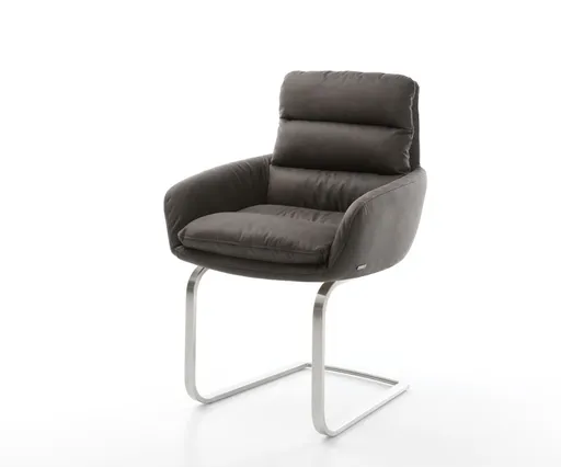 Jídelní židle Abelia-Flex s područkami antracitová vintage