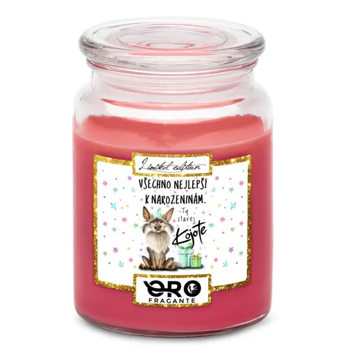 Svíčka Ty starej kojote (Vůně svíčky: Višně v čokoládě)