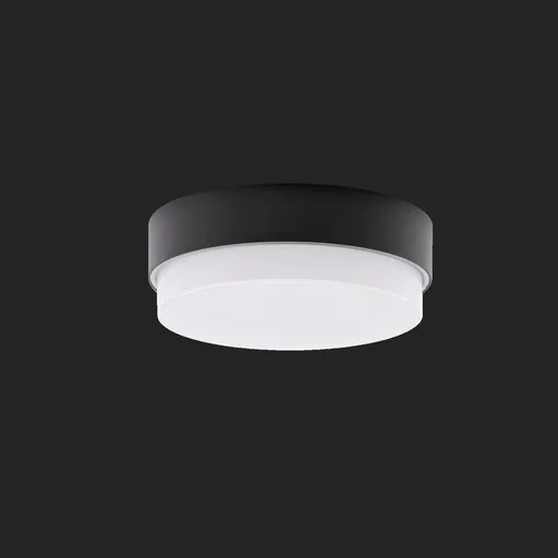 OSMONT TRI57777 TRITON 1 stropní/nástěnné průmyslové plastové svítidlo černá / bílá IP65 4000 K 19W LED nouzové kombinované 3 h