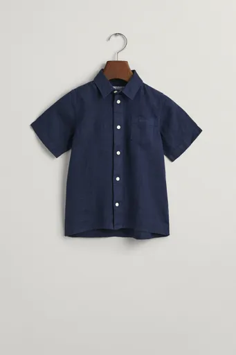KOŠILE GANT REG. LINEN SS SHIRT MARINE