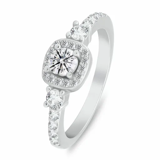 Brilio Silver Oslnivý stříbrný prsten s kubickými zirkony RI148W 54 mm