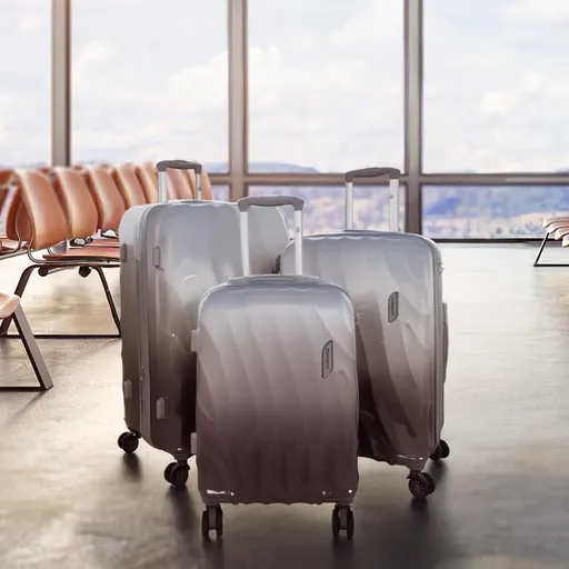 PM Euro-Trading Cestovní kufry Marbella, sada 3 ks, šedočerné