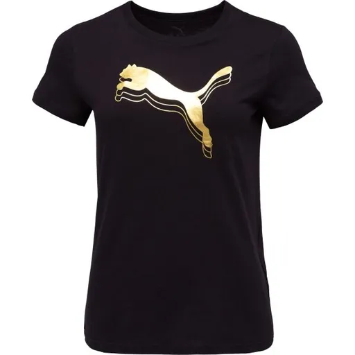 Puma ESSENTIALS METALLIC TEE Dámské triko, černá, velikost
