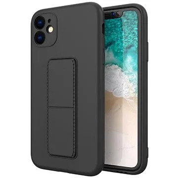 Kickstand silikonový kryt na Samsung Galaxy A32 5G, černý (WOZ40826)