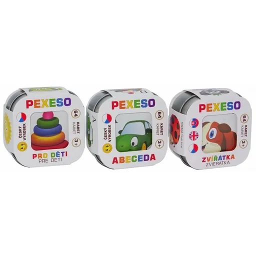 Pexeso 3ks Abeceda, Zvířátka, Pro děti společenská hra