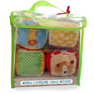 Knížka a plyšové hrací kostky Divoká zvířata (9789463996136)