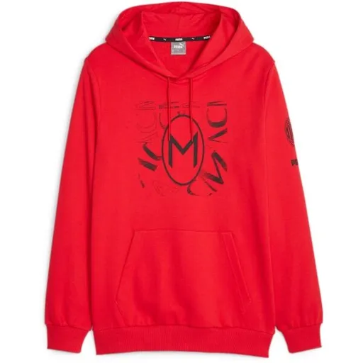 Puma ACM FOOTBALLCORE GRAPHIC HOODIE Pánská fotbalová mikina, červená, velikost