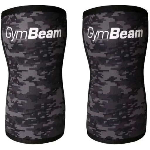 GymBeam CONQUER CAMO Neoprenová bandáž na koleno, černá, velikost