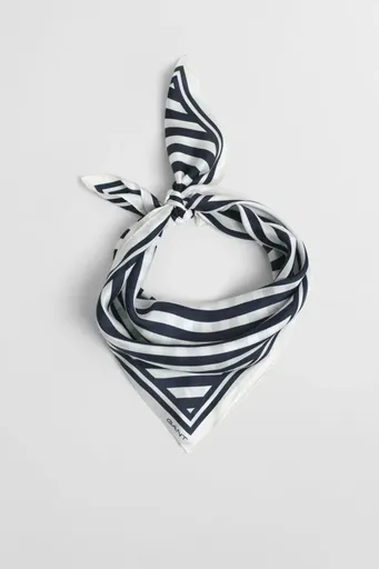 ŠÁTEK GANT CHEVRON PRINT SILK SCARF EVENING BLUE