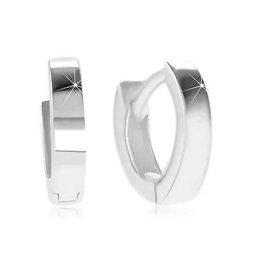 Kloubové náušnice ze stříbra 925 - malé kroužky s hladkým a lesklým povrchem