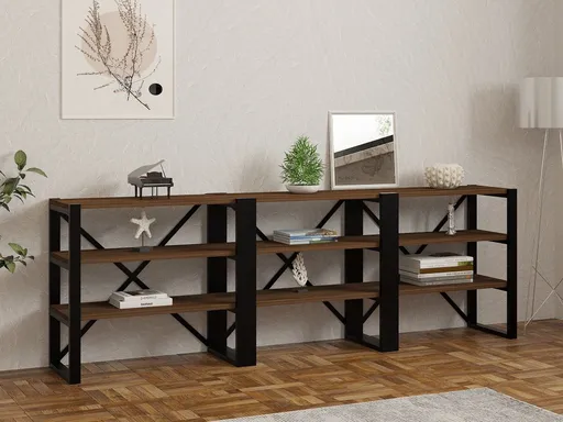 Konzolový stolek Prof - Walnut, Black