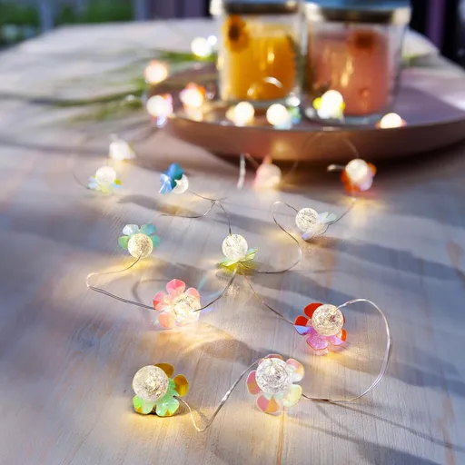 LED světelný řetěz Barevné květy