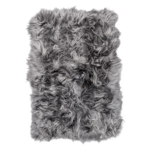 Přehoz přes postel/předložka šedá ovčí kůže z Islandské ovce - 130*200cm Mars & More