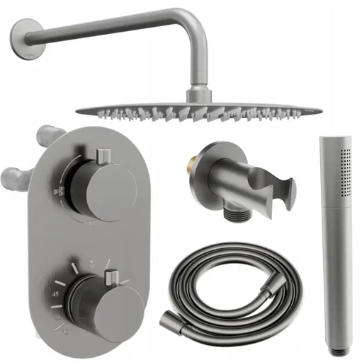 MEXEN/S Kai DR70 podomítkový sprchový SET + slim sprcha 30, grafit 77602DR7030-66