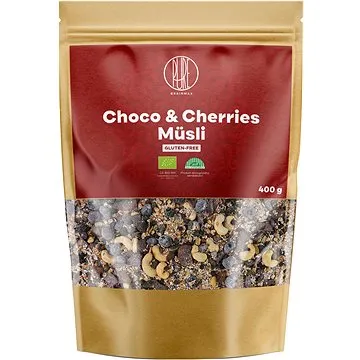 BrainMax Pure Müsli, Čokoláda a Višně, BIO, 400 g (42765)