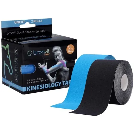BronVit SPORT KINESIO TAPE SET 5 CM x 6 M Set kinesiologických tejpů, černá, velikost