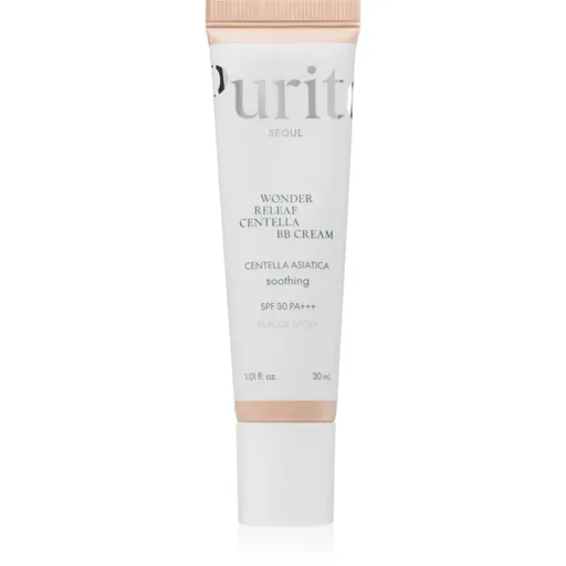 Purito Wonder Releaf Centella BB Cream rozjasňující BB krém se zklidňujícím účinkem odstín 15 Rose Ivory 30 ml