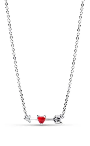 Pandora Něžný stříbrný náhrdelník Šíp a srdce Moments 393669C01 50 cm