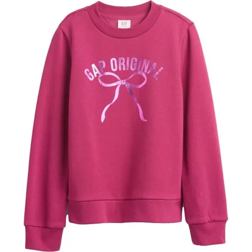 GAP V-DB LOGO CREW Dívčí mikina, růžová, velikost