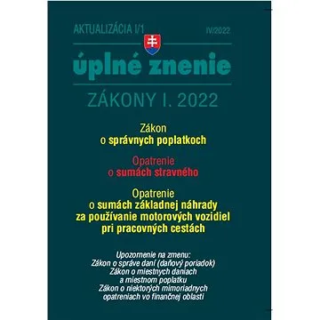 Aktualizácia I/1 2022 – daňové a účtovné zákony (9771335612824)