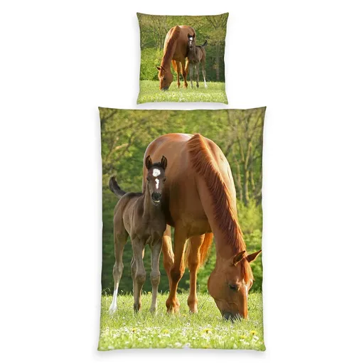 Herding Dětské bavlněné povlečení Horse, 135 x 200 cm, 80 x 80 cm