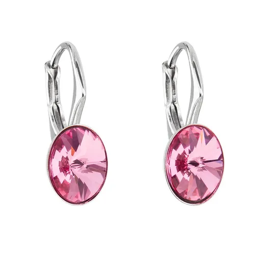 Evolution Group - Pavona Růžové oválné náušnice s krystaly Swarovski 31276.3 rose