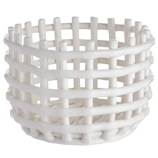 CRAFT Keramický košík 16 cm - krémová