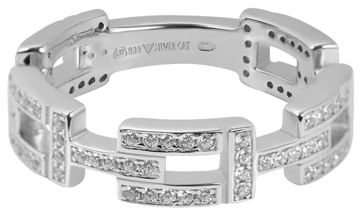 Silver Cat Fashion prsten ze zirkony Beauty SC289 52 mm