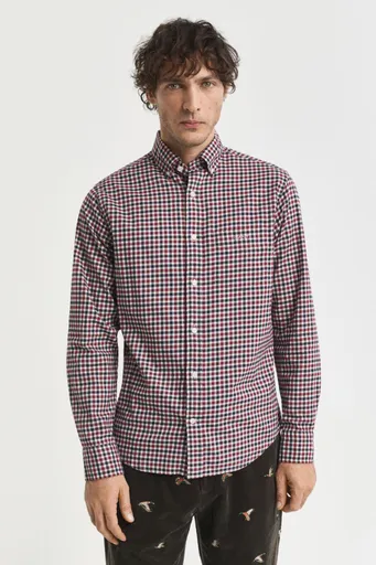 KOŠILE GANT REG TWILL GINGHAM SHIRT PLUMPED RED