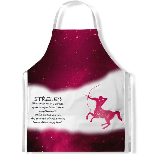 Zástěra Střelec (23.11. - 21.12.) - červená