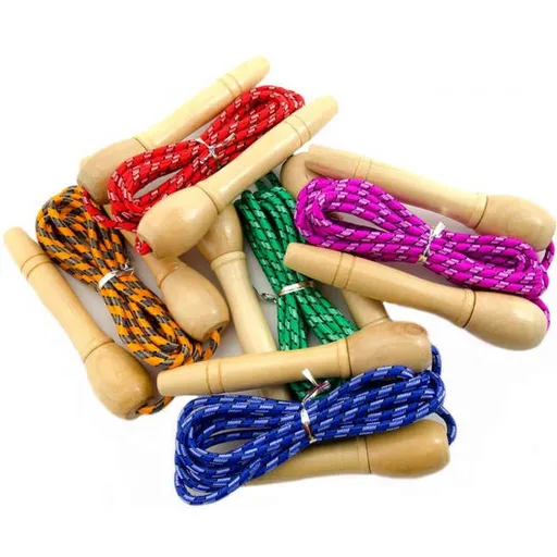 Švihadlo 270 cm s dřevěnou rukojetí nastavitelné žluto-zelené