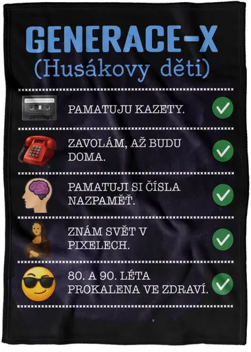 Deka Generace X – nastavení (Podšití beránkem: NE)