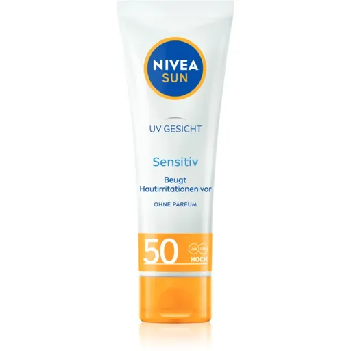 NIVEA SUN Sensitive ochranný pleťový krém pro citlivou pleť SPF 50 50 ml