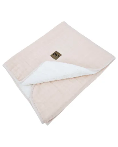 EKO Deka mušelínová s kožešinou Rose pink 75x90 cm